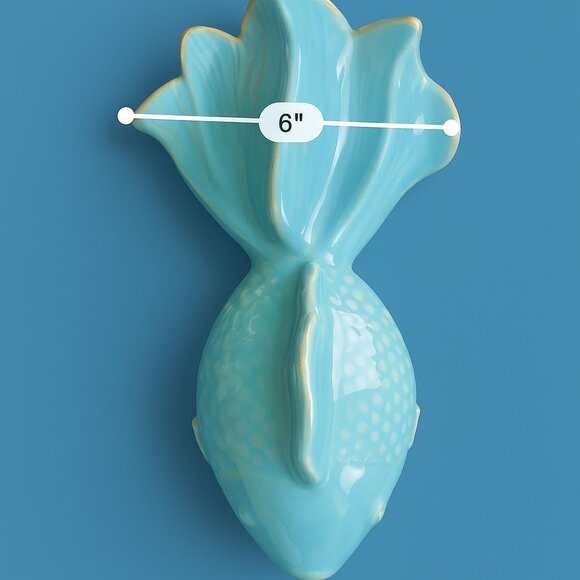 Chic Blue Ceramic Fish Decor – Coastal Home Vibes 🐟 - Picture 9 of 11